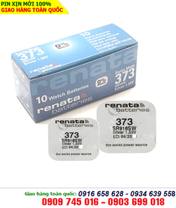 Renata 373/SR916SW, Pin Renata 373/SR916SW silver oxide 1.55V chính hãng Renata Thụy Sĩ